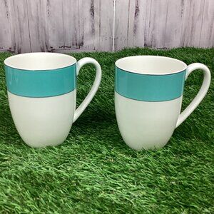 LENOX Kate Spade Rutherford Circle Turquoise Mug Set (2)